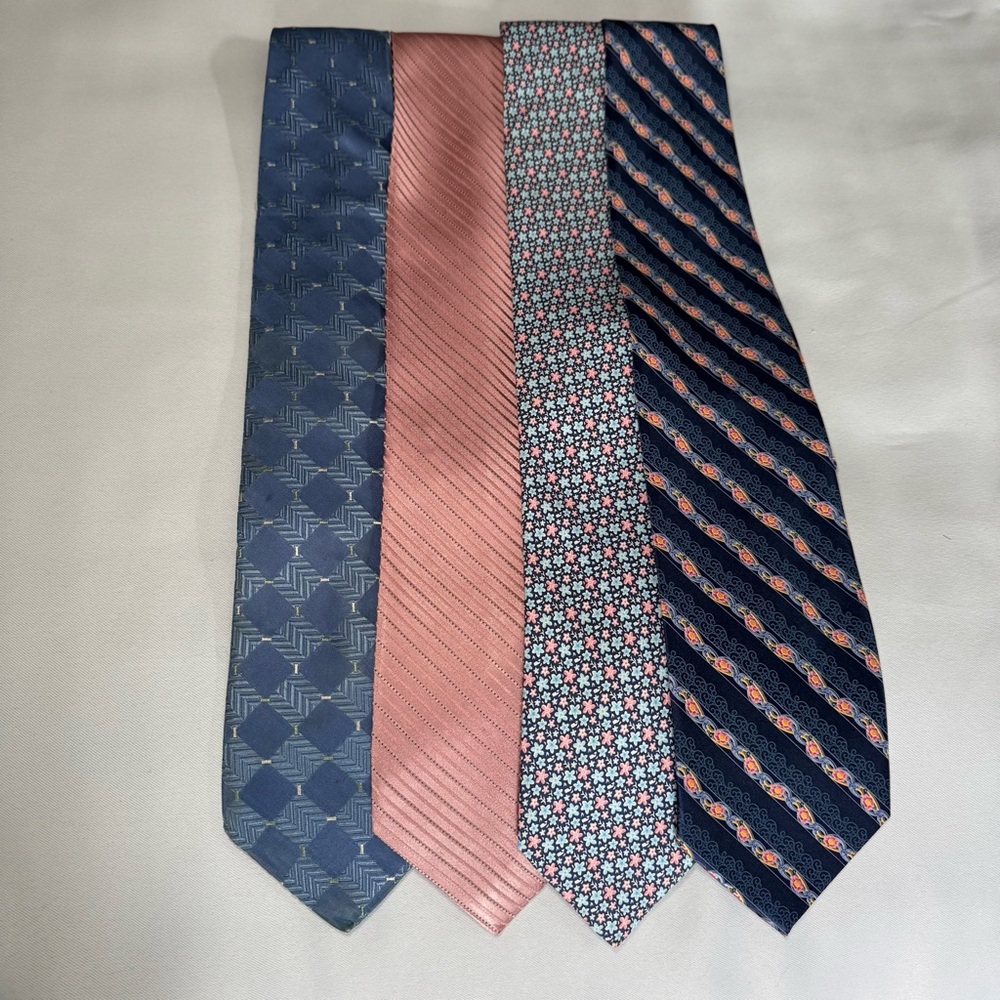 Men's Tie Set of 4 - Michael Kors and more, Blue, Pink, Navy - Picture 3 of 15
